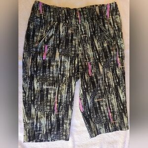 Jamie Sadock Black and Green Patterned Shorts